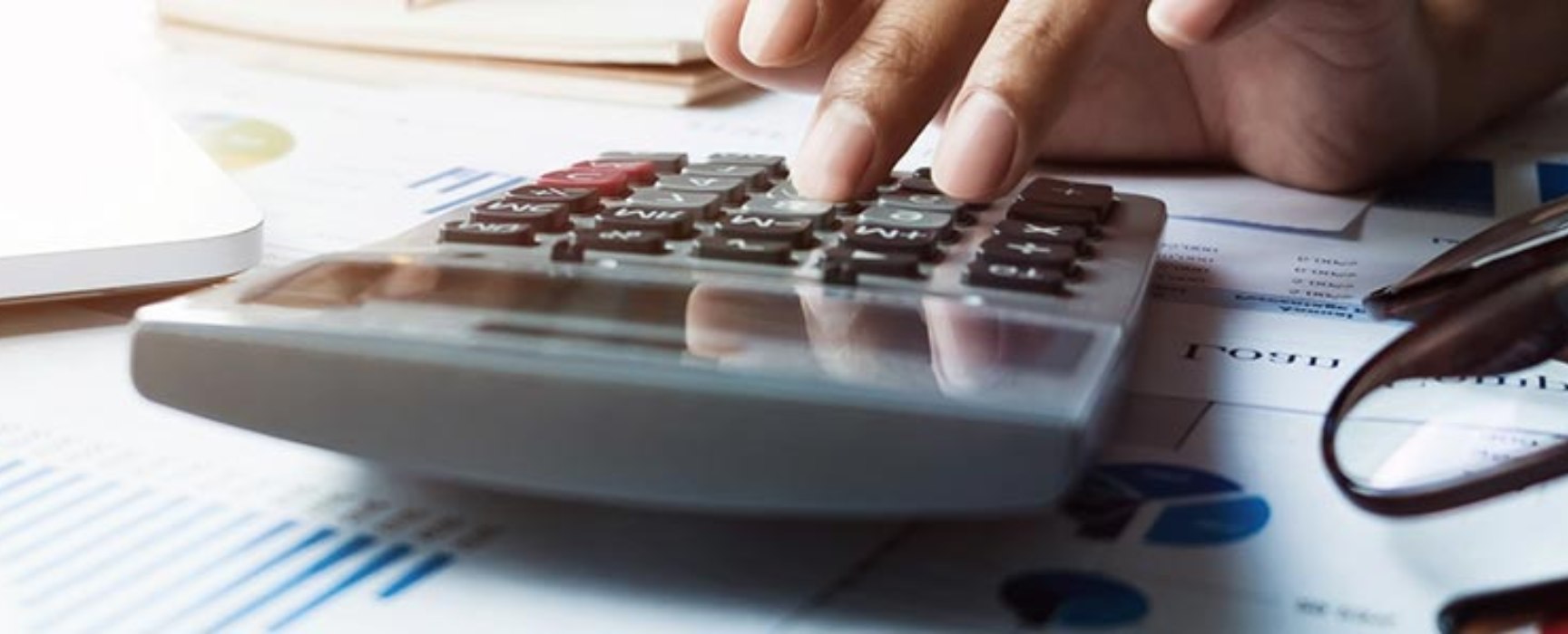 a person working a calculator
